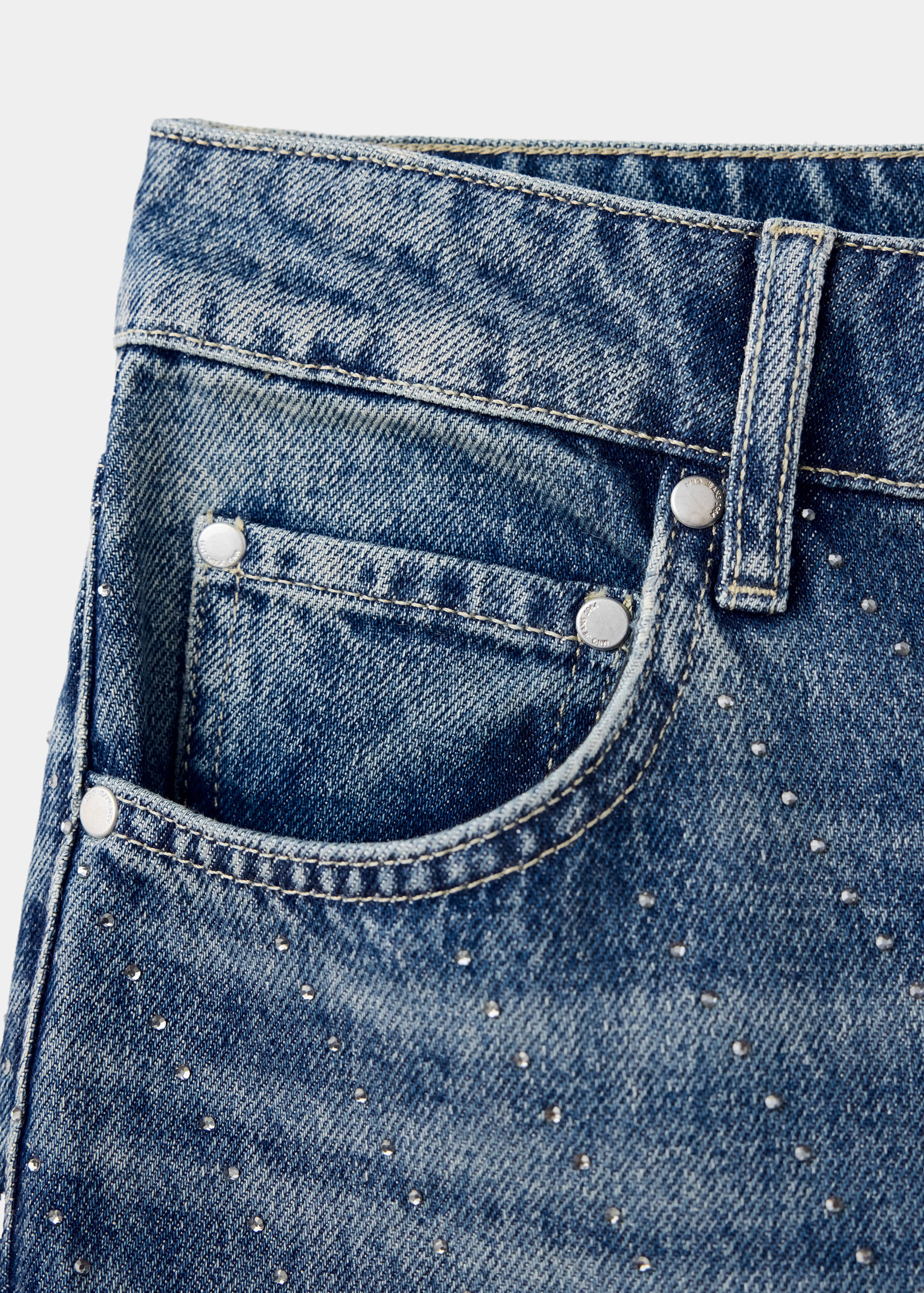 Shiny wide-leg jeans - Details of the article 8
