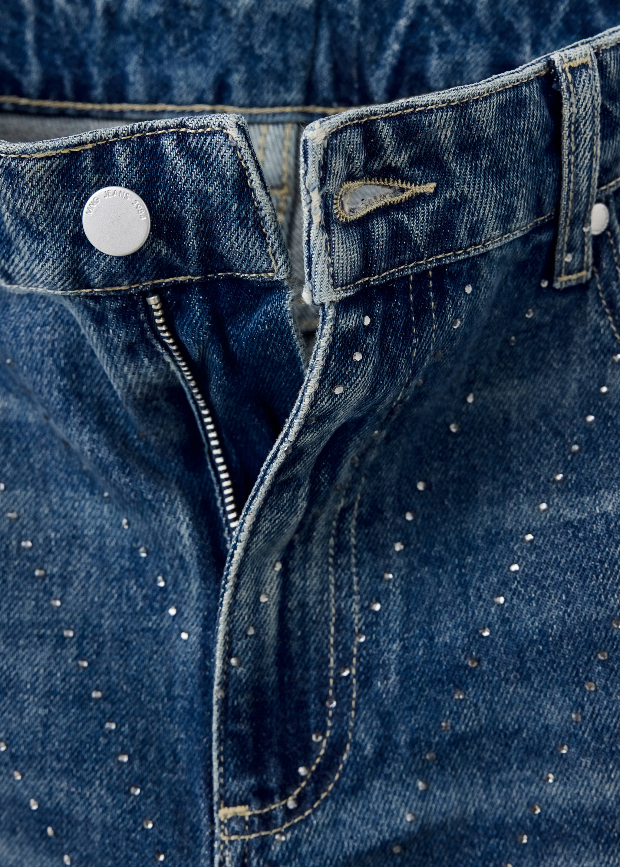 Shiny wide-leg jeans - Details of the article 0