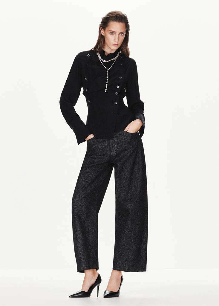 Jeansy balloon z połyskującym wykończeniem black denim - Kobieta - 32 - MANGO