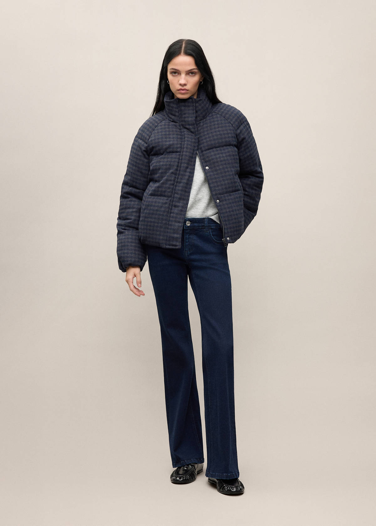 Check padded anorak