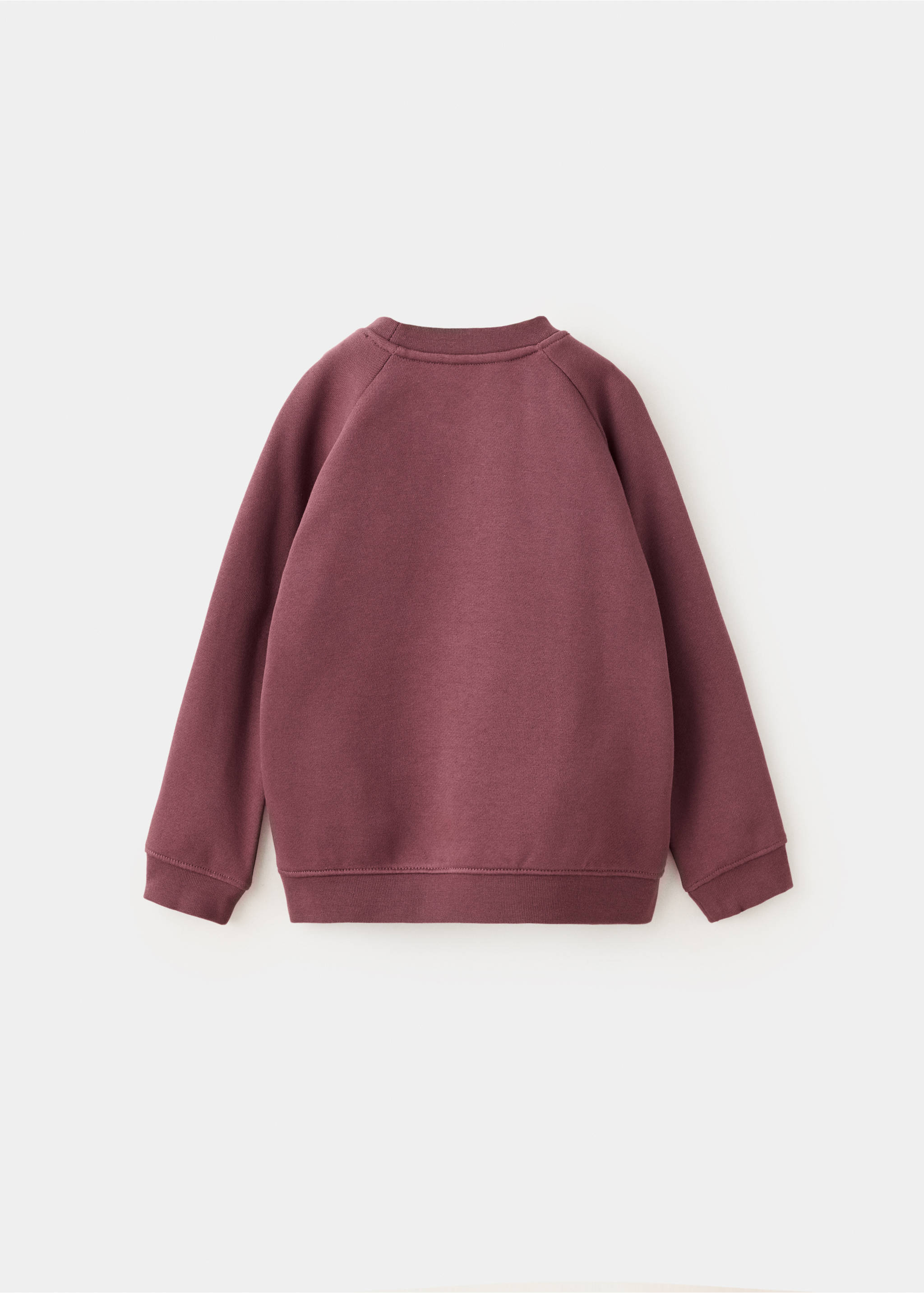 Sweat-shirt coton imprimé - Verso de l’article, Grenat. Ref: 37038631-00.