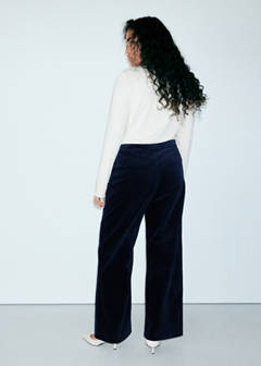 Velvet trousers with buttons — Blue 7