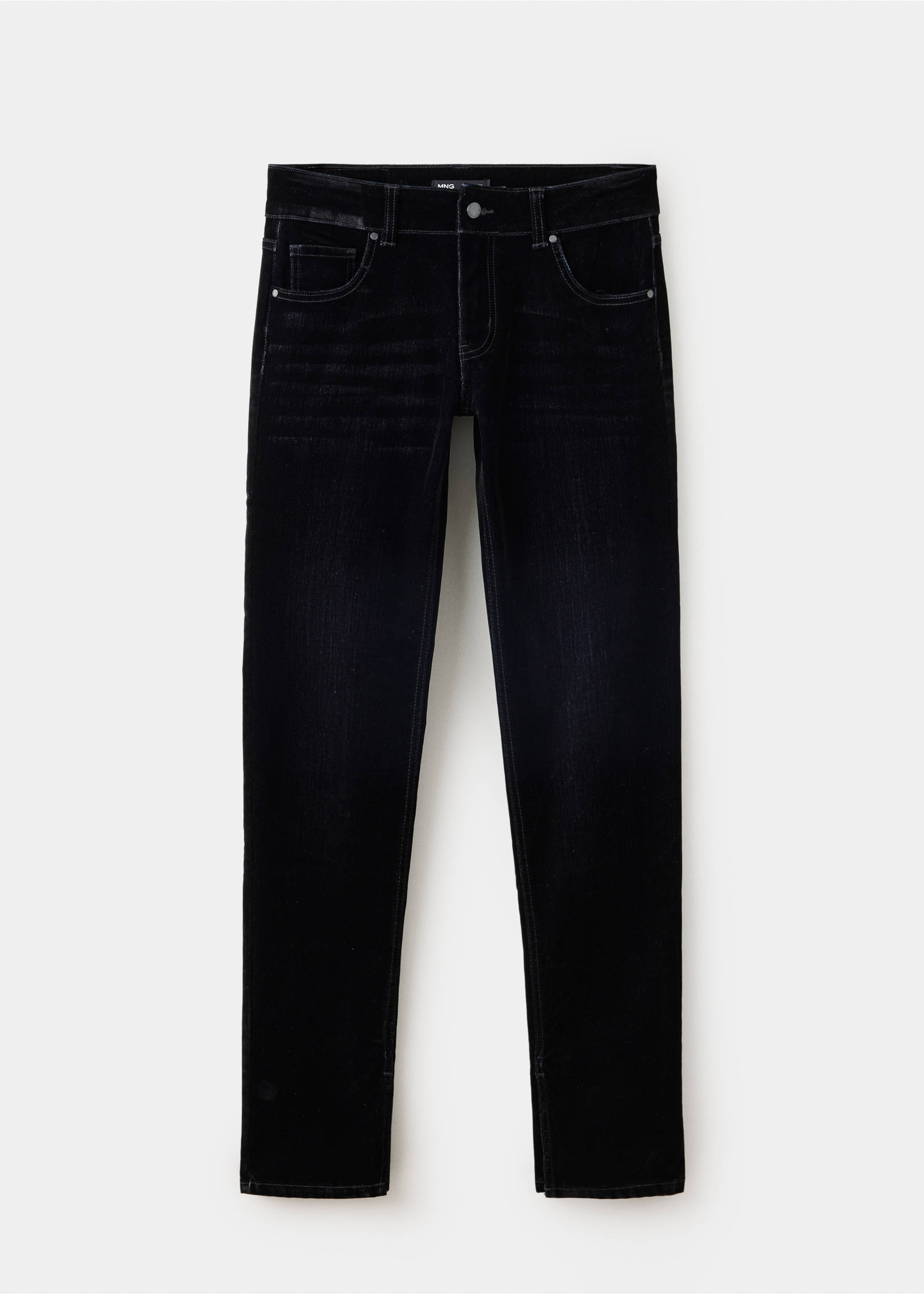 Dark black skinny jeans with five-pocket styling, Black. Ref: 37039119-00.