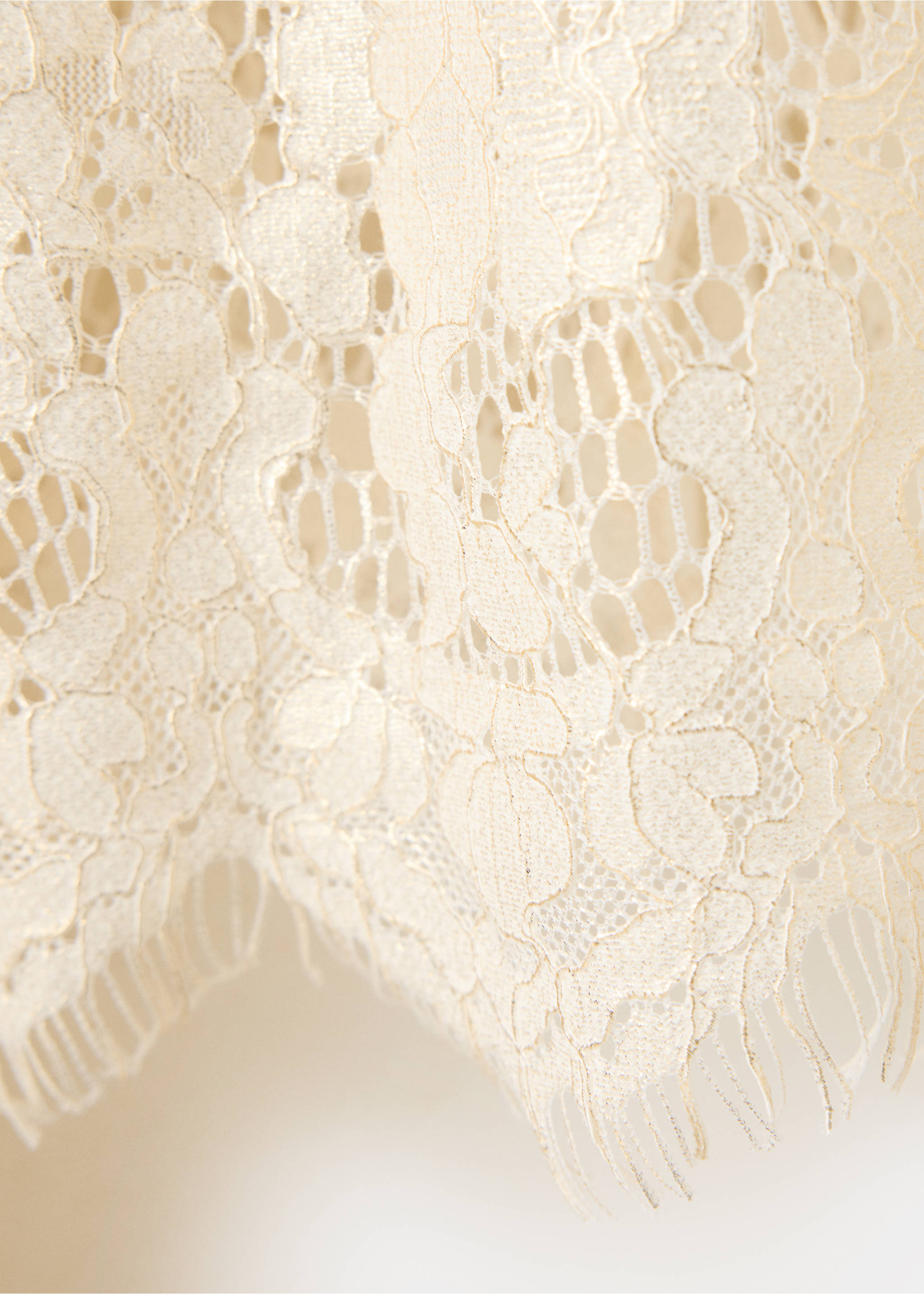 Blouse dentelle fleurie - Détail de l'article 0, Écru. Ref: 37039121-00.