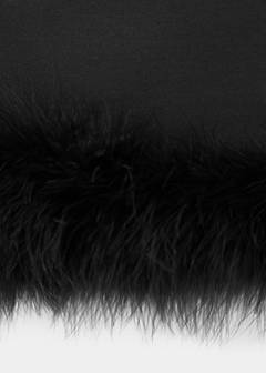 Top with feather detail — Black 5