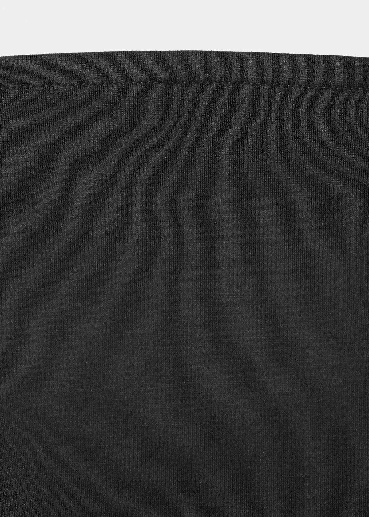 Top with feather detail — Black