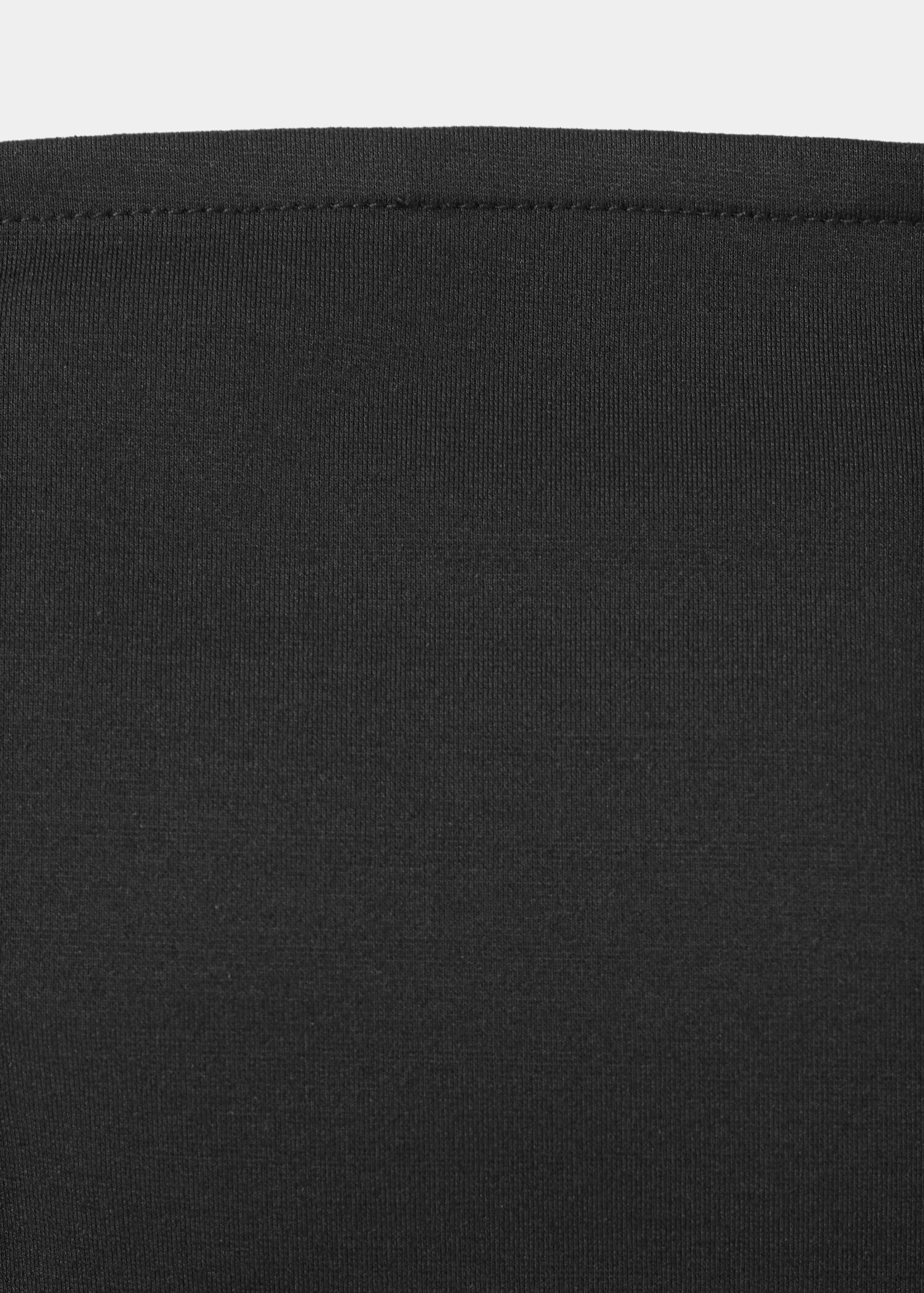 Close-up of black top fabric texture