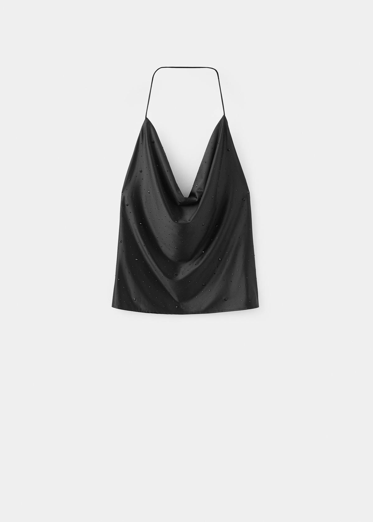 Top with sparkle detail — Black