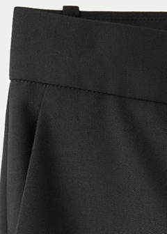 Wool trousers with slit hem — Black 5