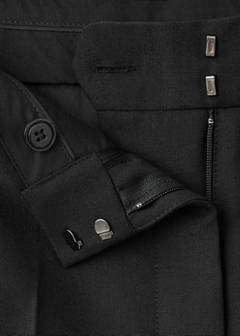 Wool trousers with slit hem — Black 6