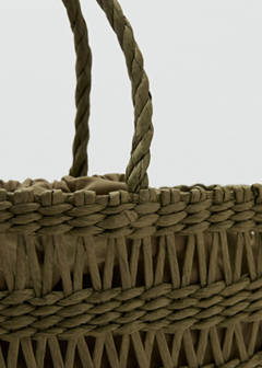Textured braided bag — Khaki 3
