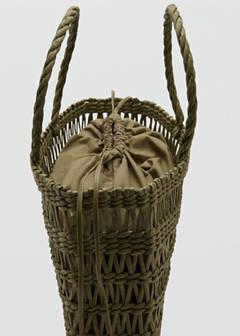 Textured braided bag — Khaki 5