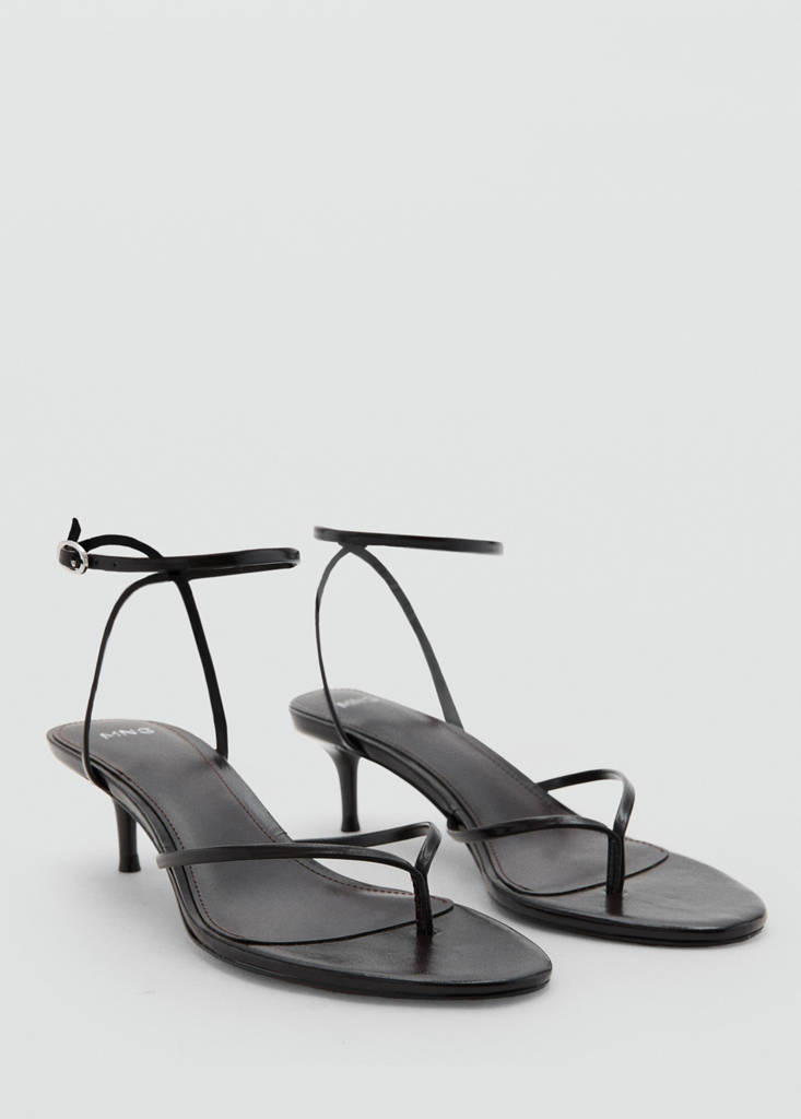 Strappy heeled sandals — Chocolate