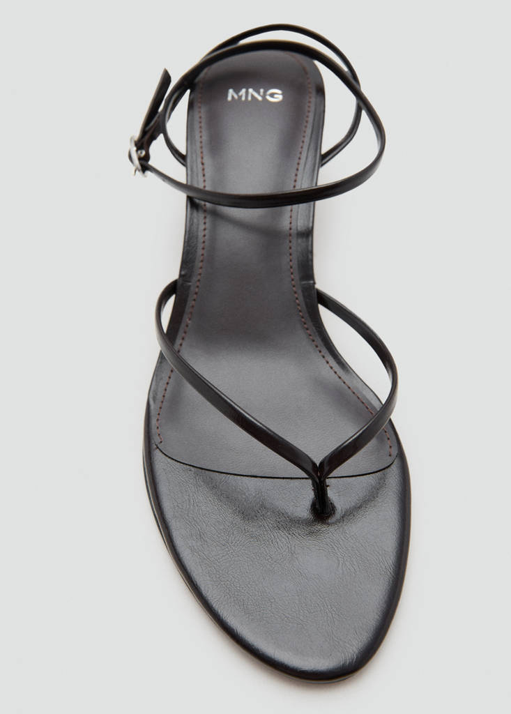 Strappy heeled sandals — Chocolate