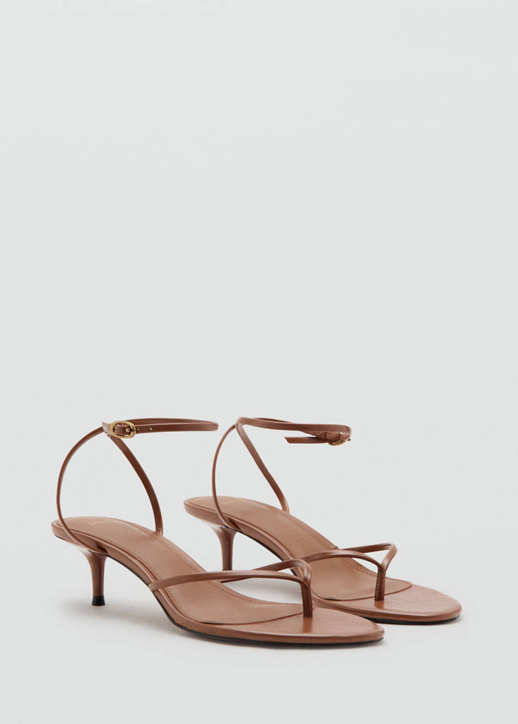 Strappy heeled sandals — Leather
