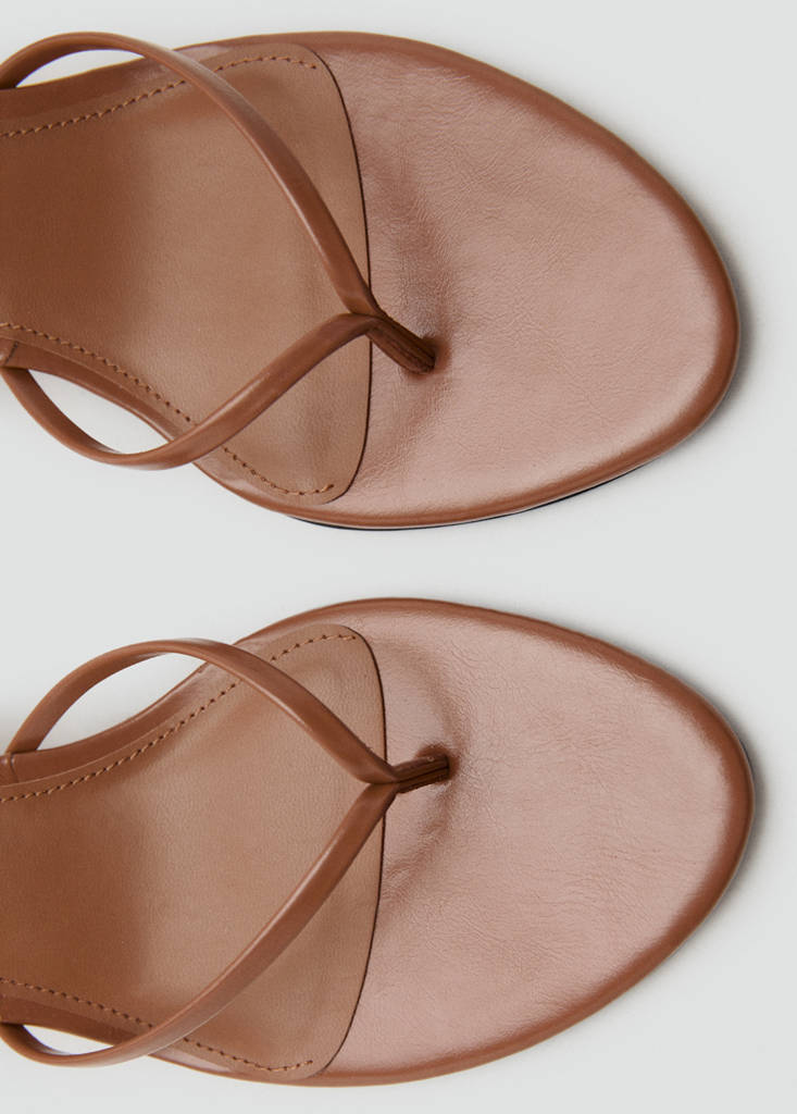Strappy heeled sandals — Leather