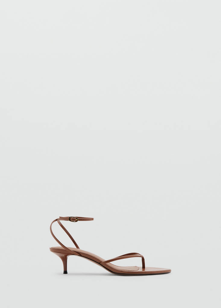 Strappy heeled sandals — Leather