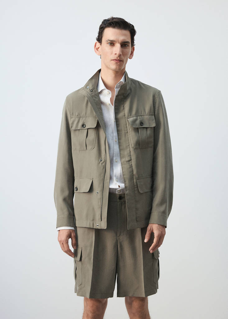 Modal pocket jacket — Mink Grey