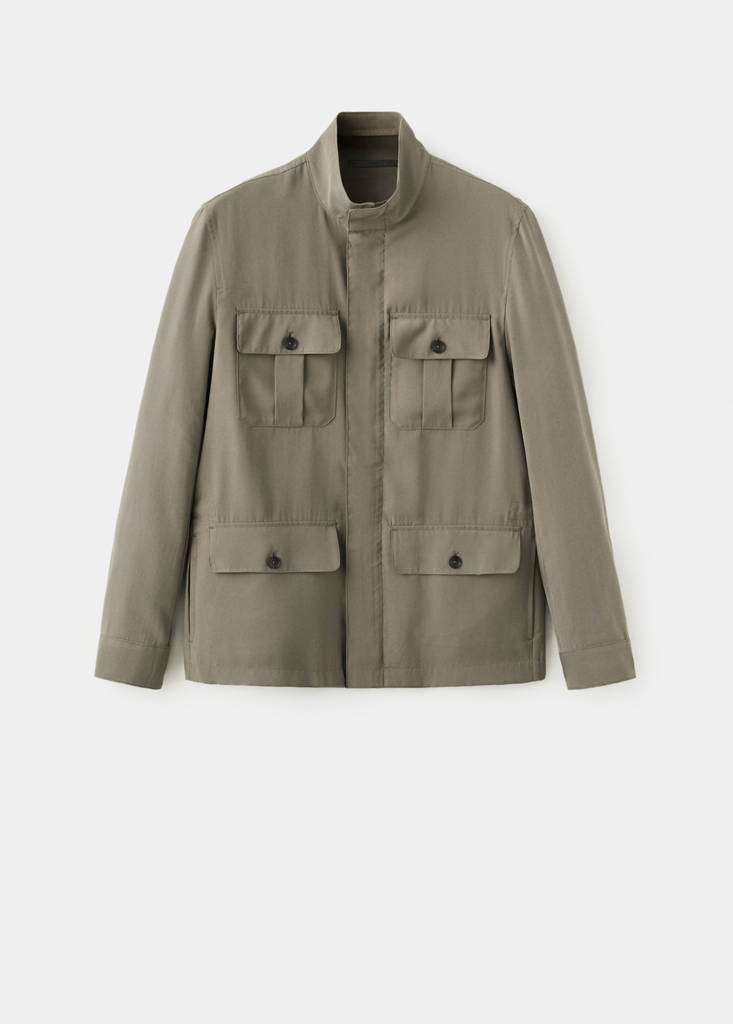 Modal pocket jacket — Mink Grey