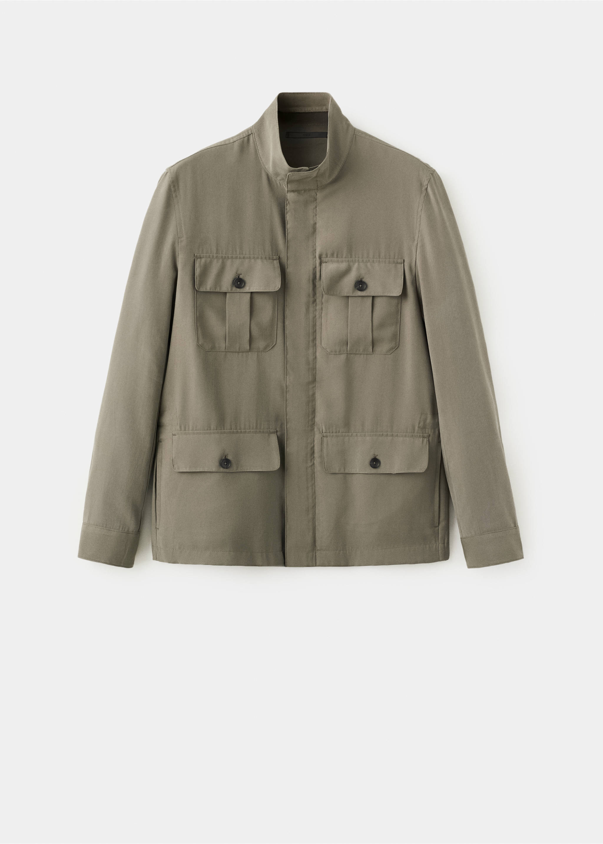 Modal pocket jacket - Article without model, Mink Grey. Ref: 37041330-00.
