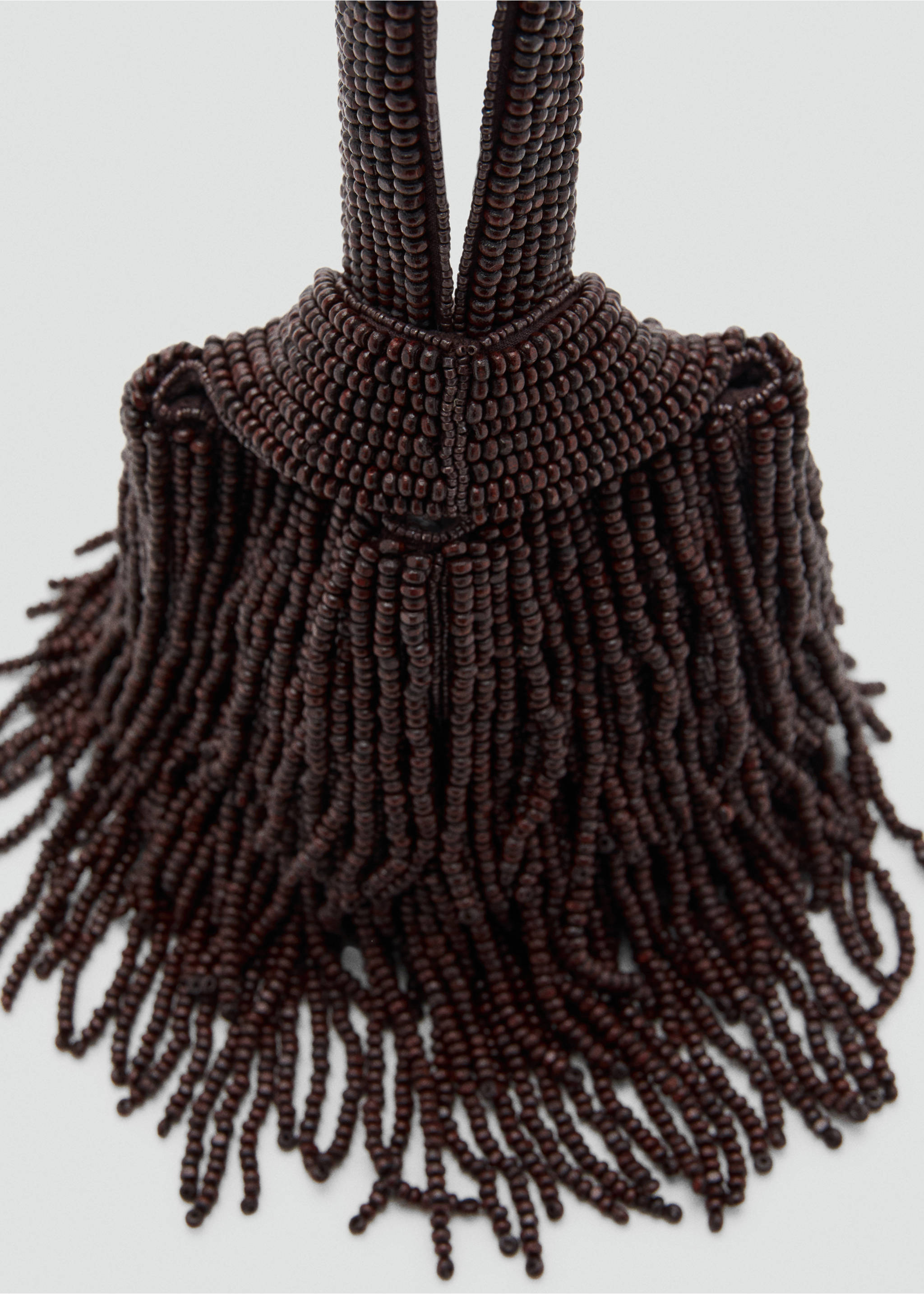 Beaded handbag - Details of the article 2, Brown. Ref: 37041332-00.