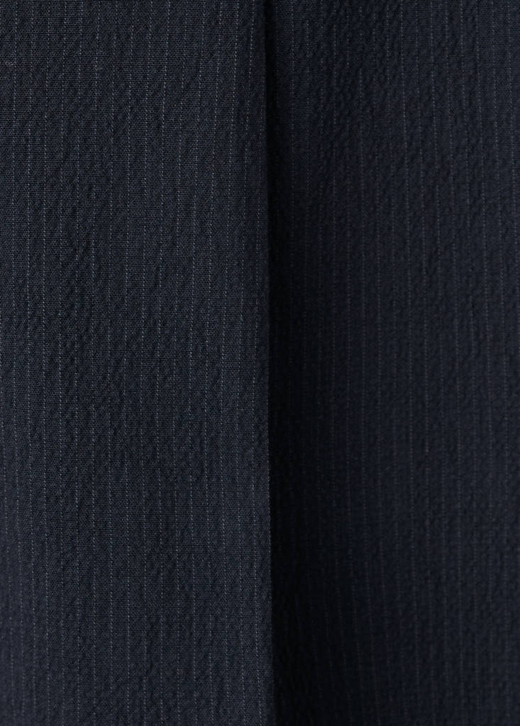 Slim fit cotton lyocell seersucker trousers — Navy
