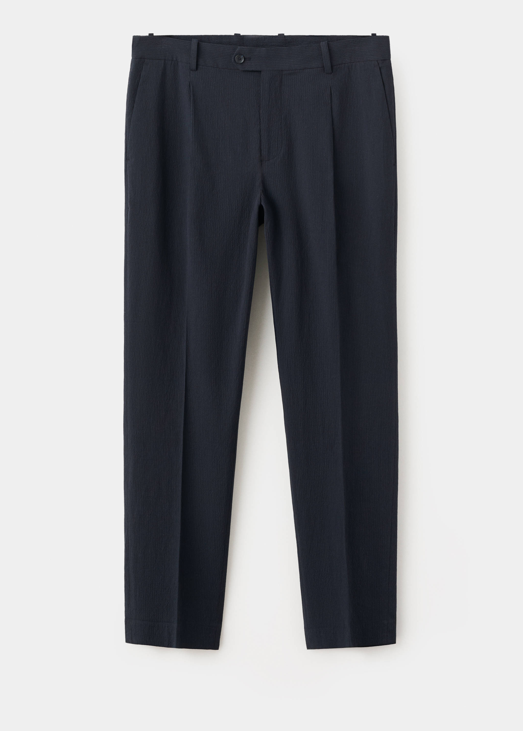 Calças slim fit de mistura de algodão e liocel - Artigo sem modelo