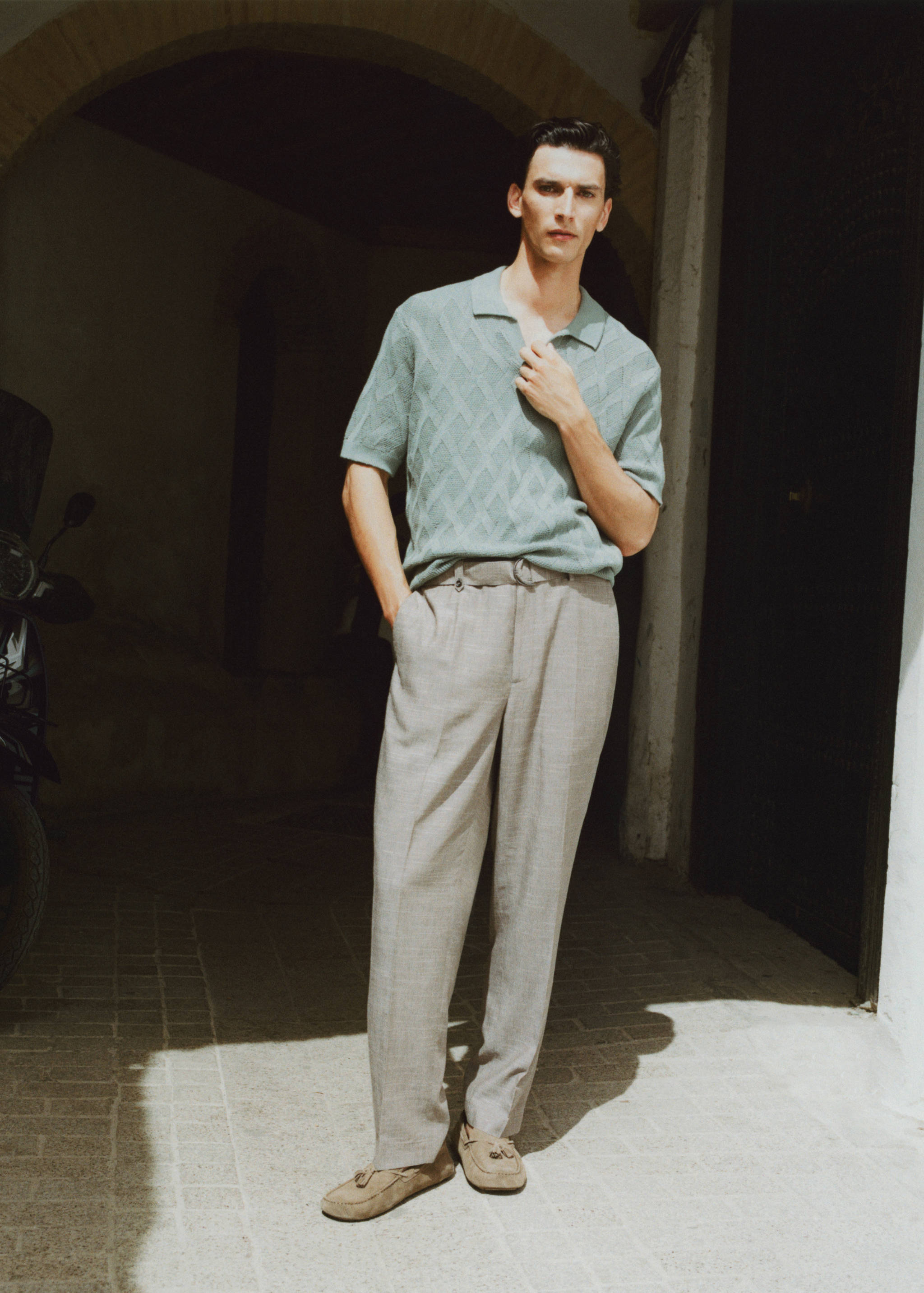 Linen blend suit trousers - Details of the article 5