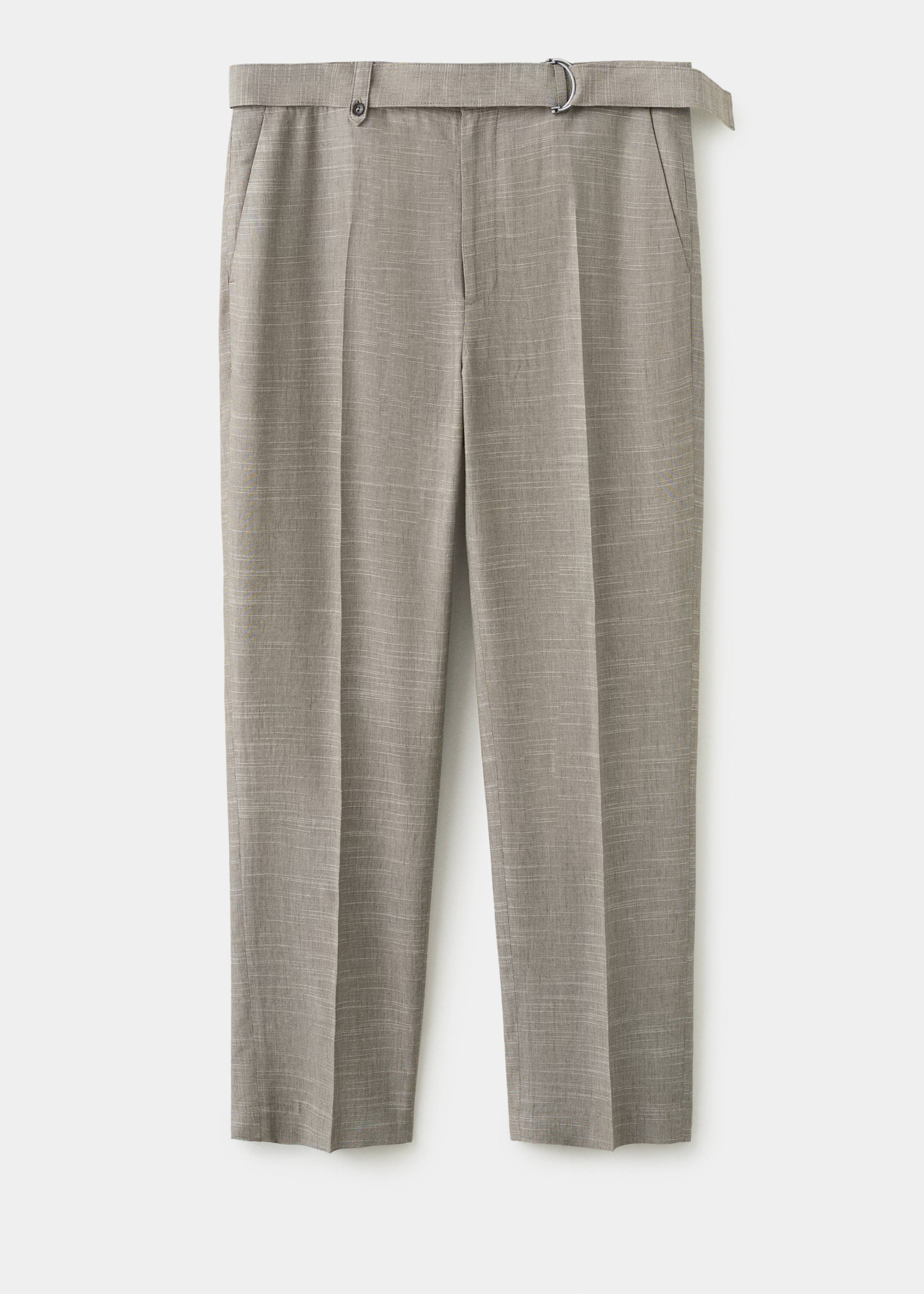 Linen blend suit trousers - Article without model