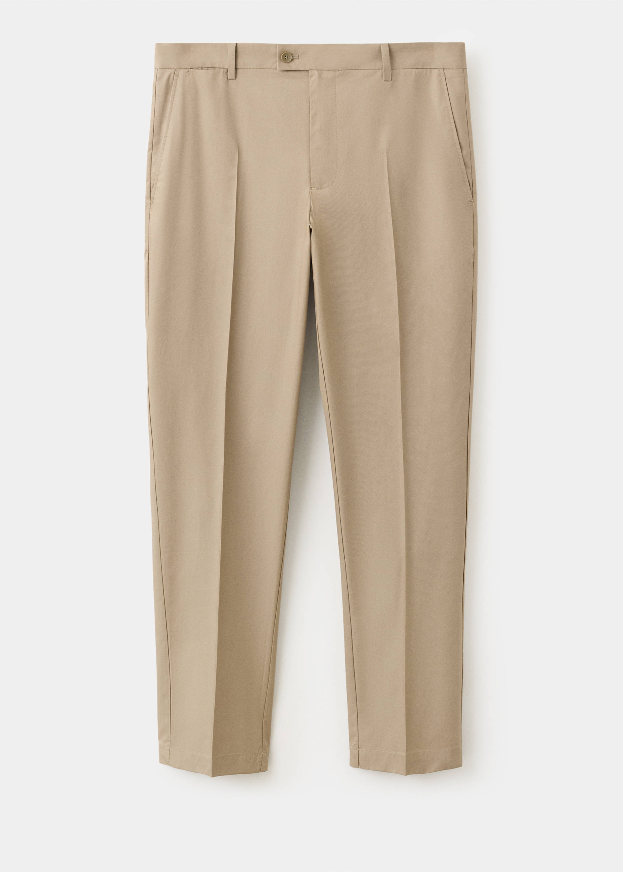 Pantalón traje mezcla lyocell algodón - Artículo sin modelo, Marrón. Ref: 37041337-00.