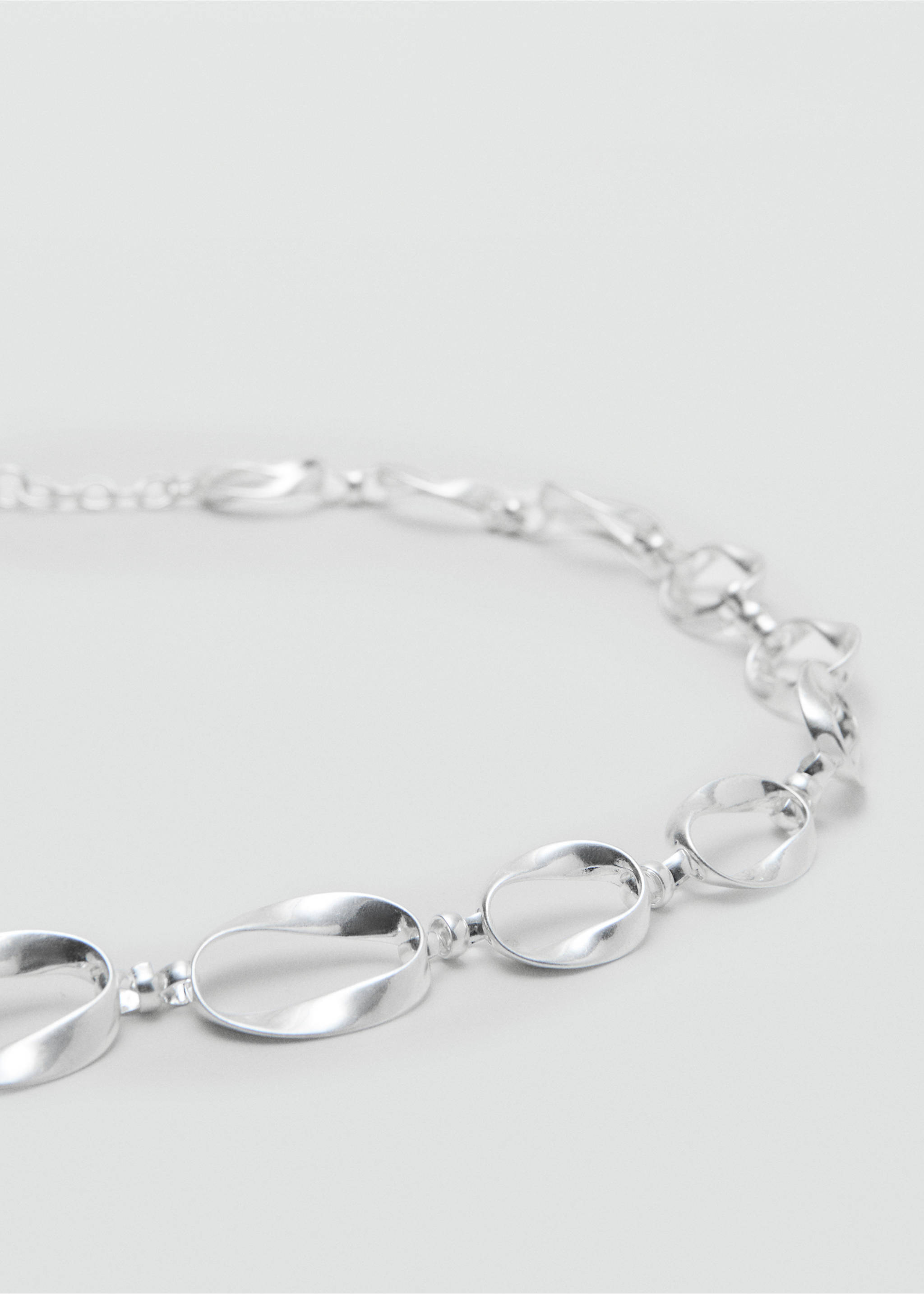 Chain-link belt - Details of the article 1, Silver. Ref: 37041338-00.