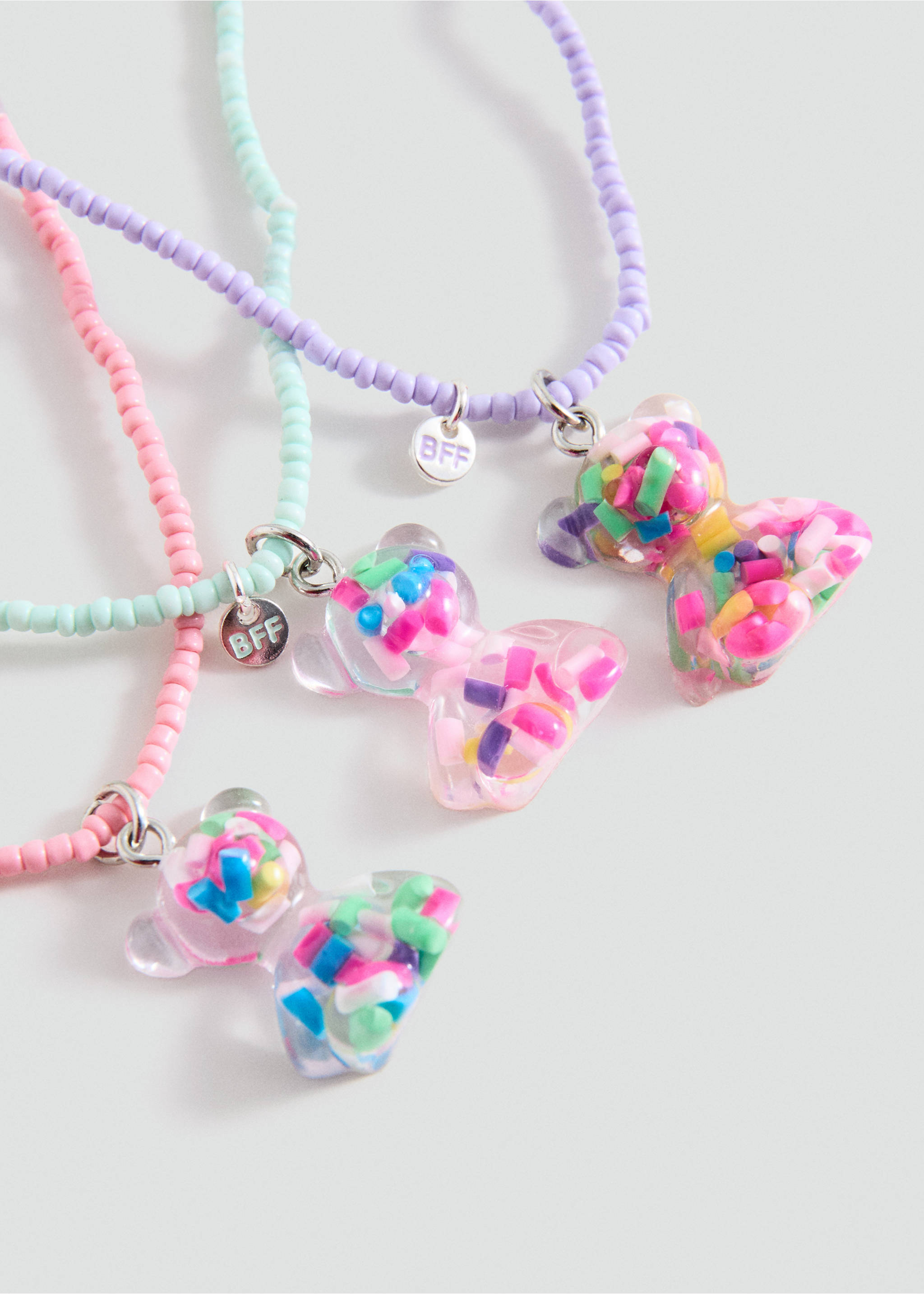 Pack 3 collares ositos - Plano medio, Rosa. Ref: 37041343-00.