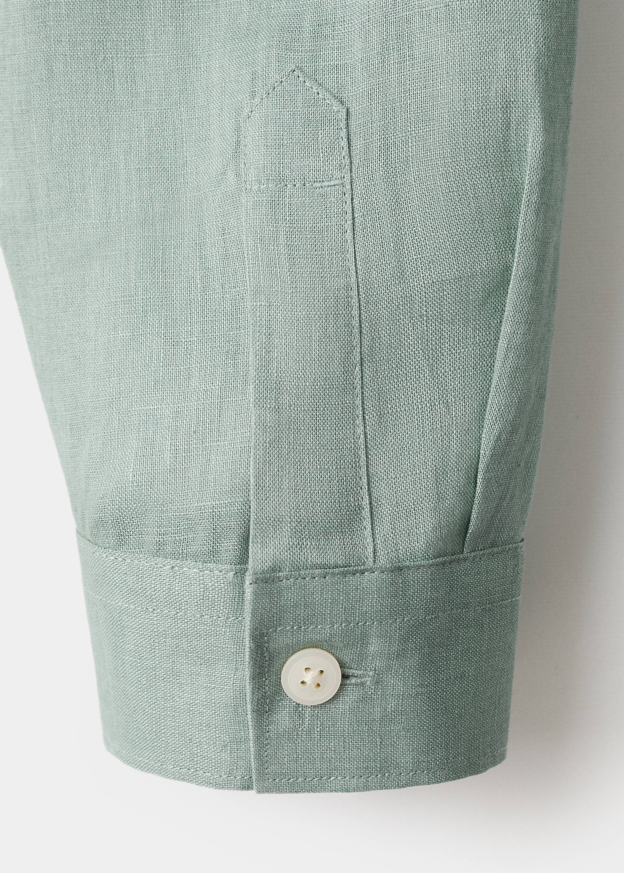 Regular-fit 100% linen overshirt - Details of the article 0