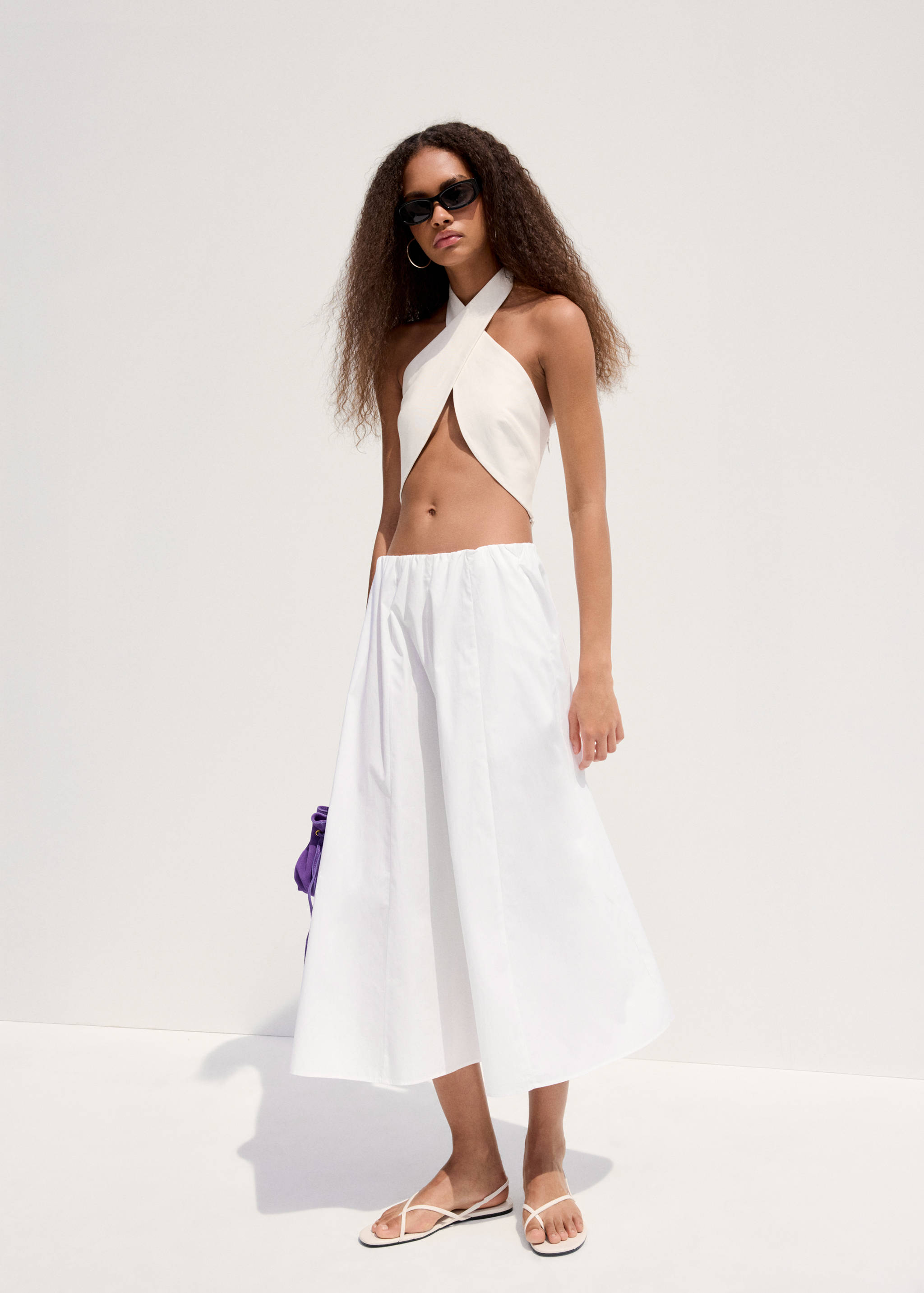 Хлопковая юбка-колокол - Общий план