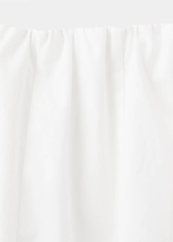 Flared cotton skirt — White