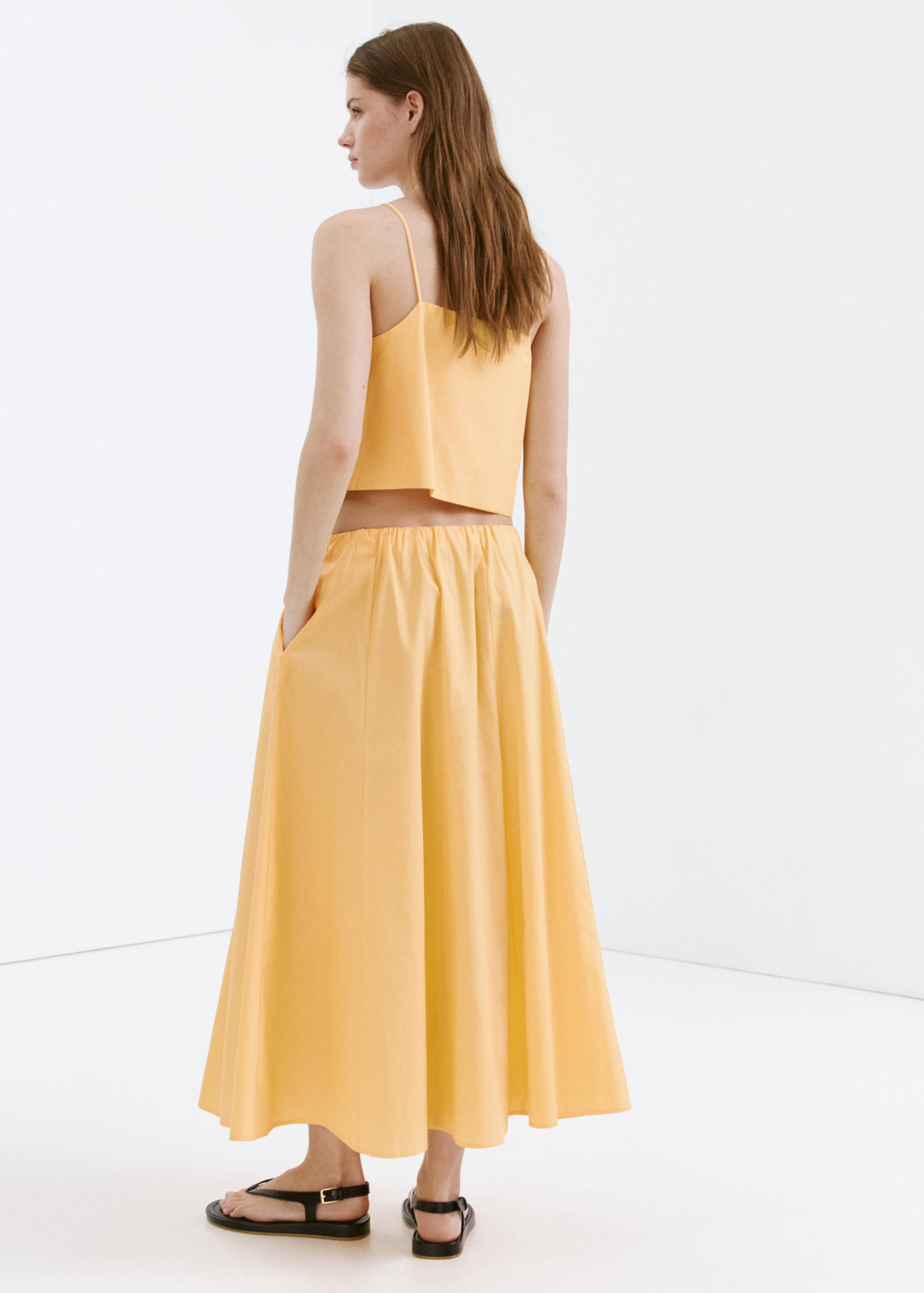 Flared cotton skirt - Reverse of the article