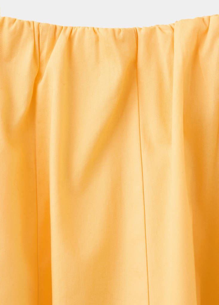 Flared cotton skirt — Pastel Yellow