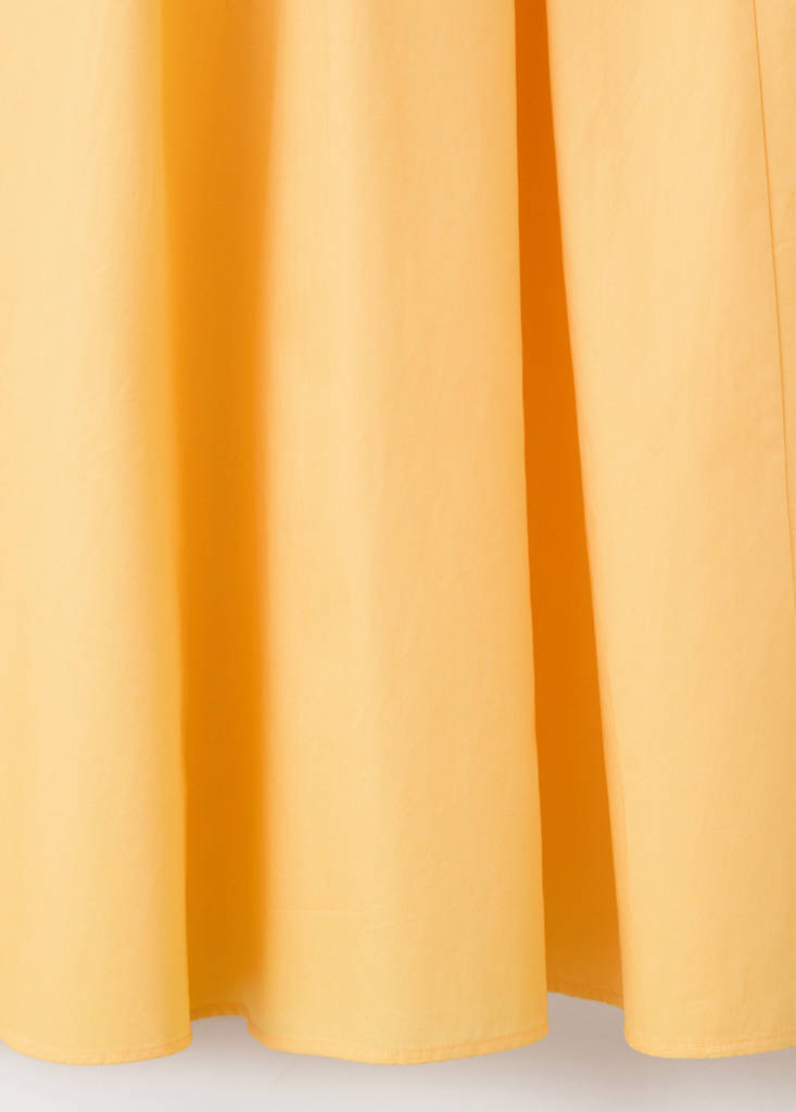 Flared cotton skirt — Pastel Yellow