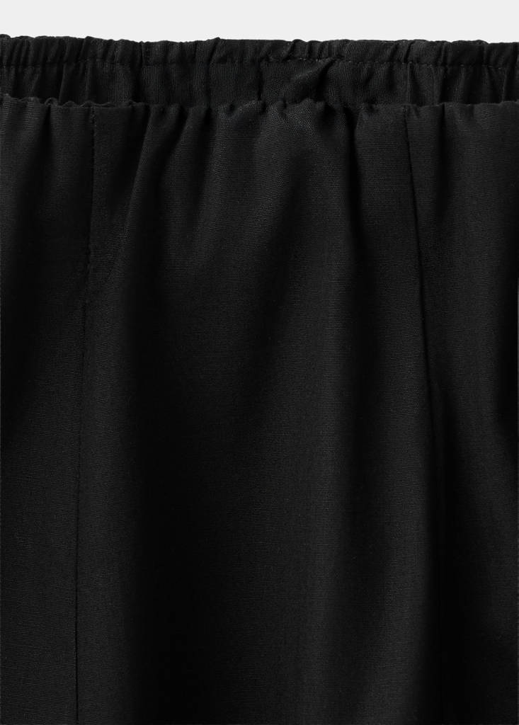 Flared cotton skirt — Black