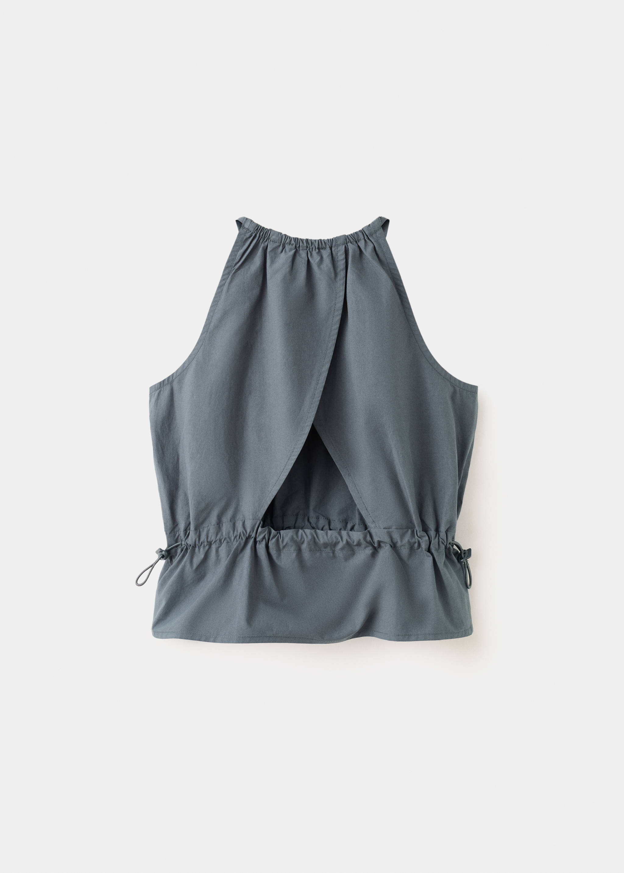 Halter blouse with gathered sides - Reverse of the article