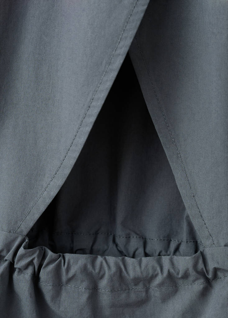 Halter blouse with gathered sides — Charcoal