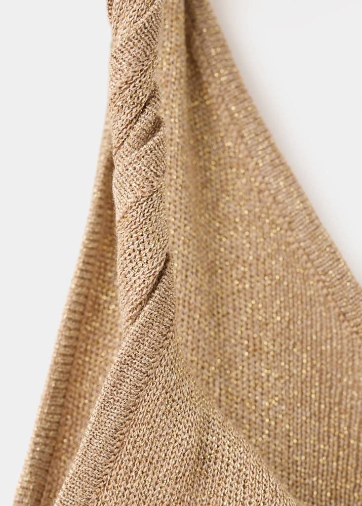 Knit asymmetric top — Gold