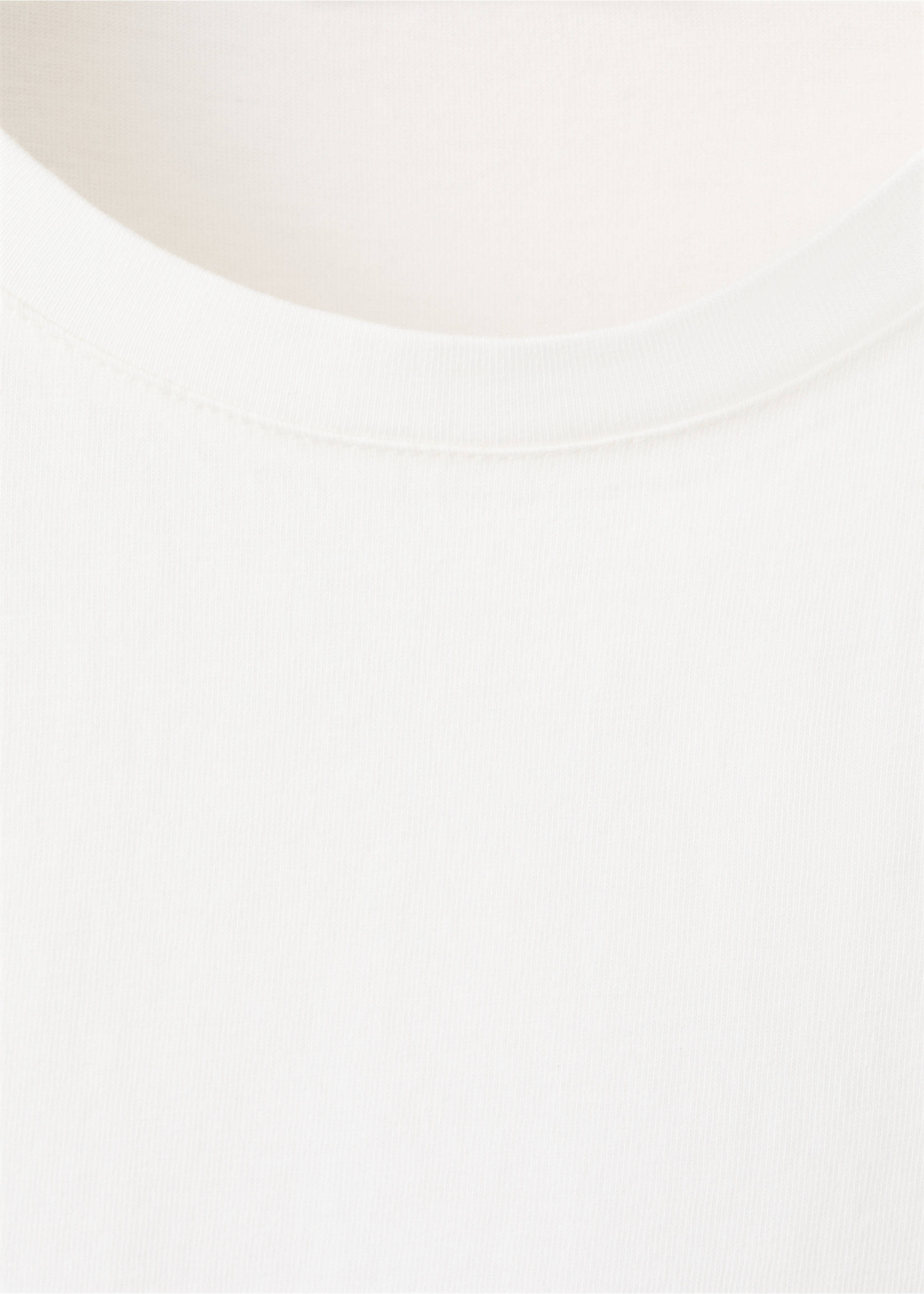 Cotton t-shirt with openwork embroidered detail - Details of the article 0, White. Ref: 37041354-00.