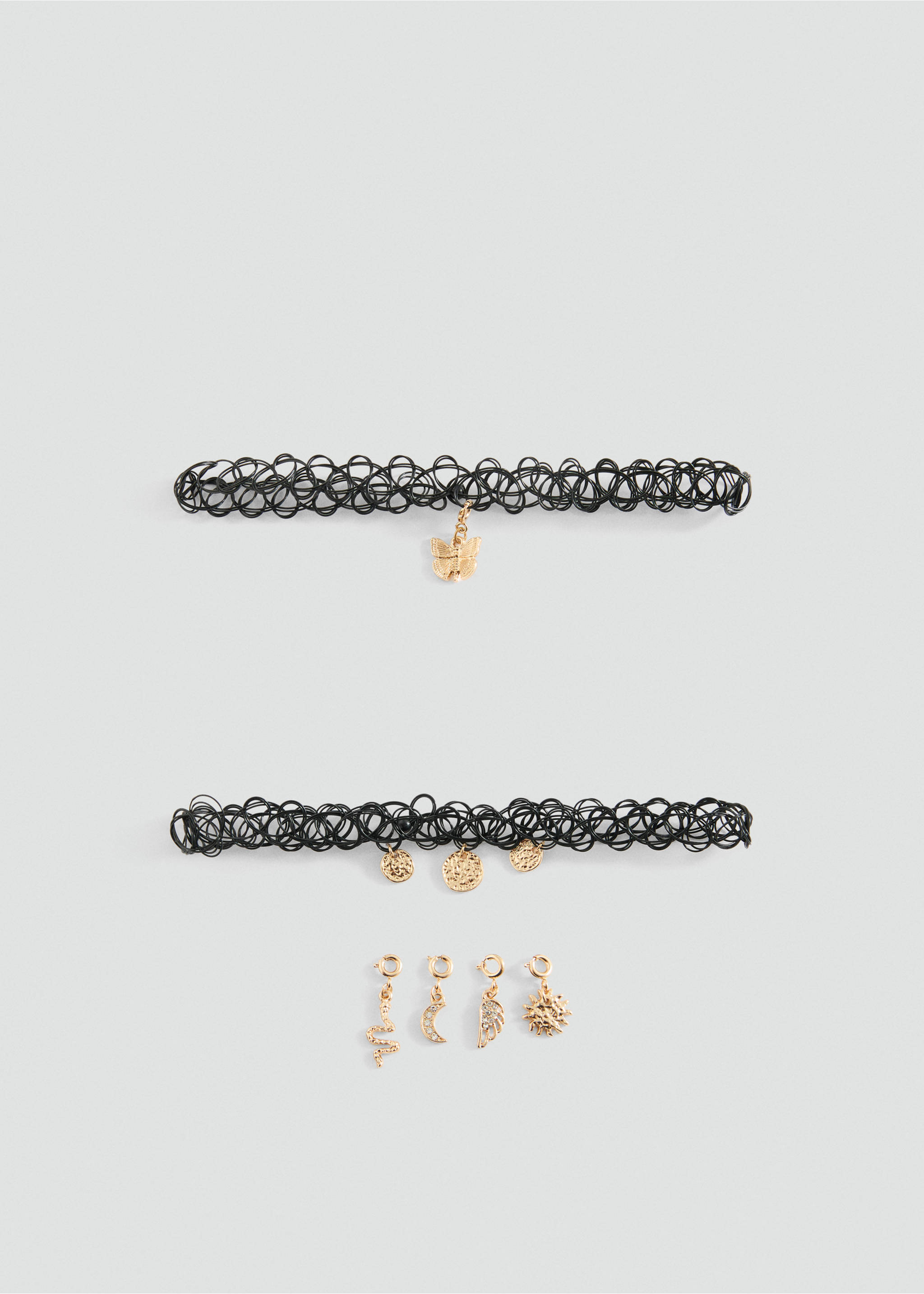 Pack 2 chockers - Article sense model, Negre. Ref: 37041355-00.