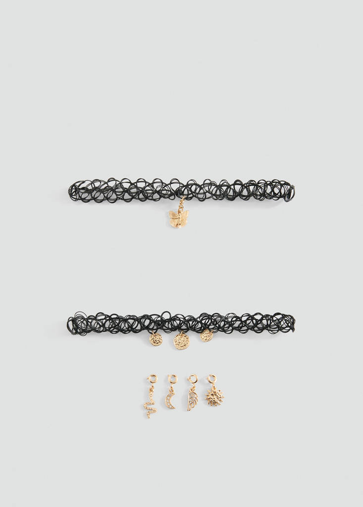 Pack of 2 chokers — Black