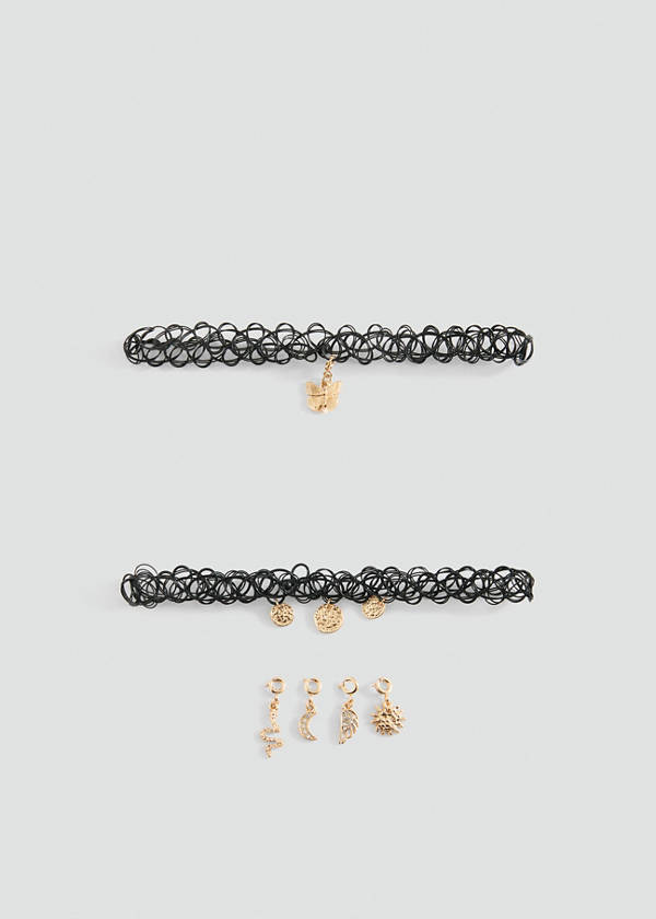 Pack of 2 chokers — Black