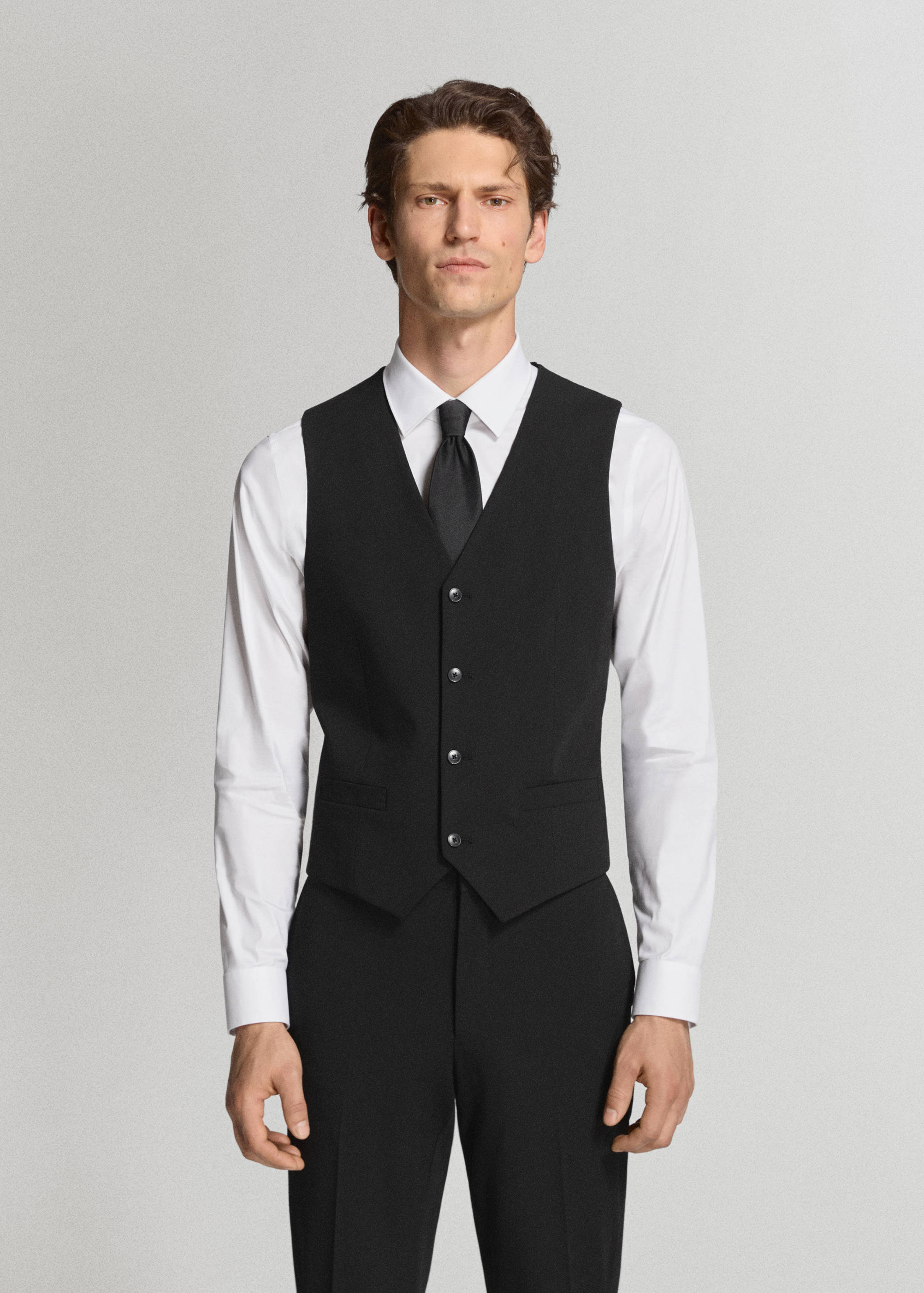 Paris Slim fit suit vest - Medium plane