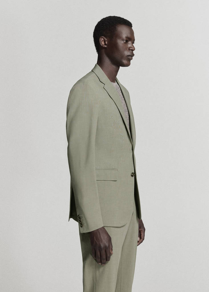Milan slim-fit suit jacket — Green