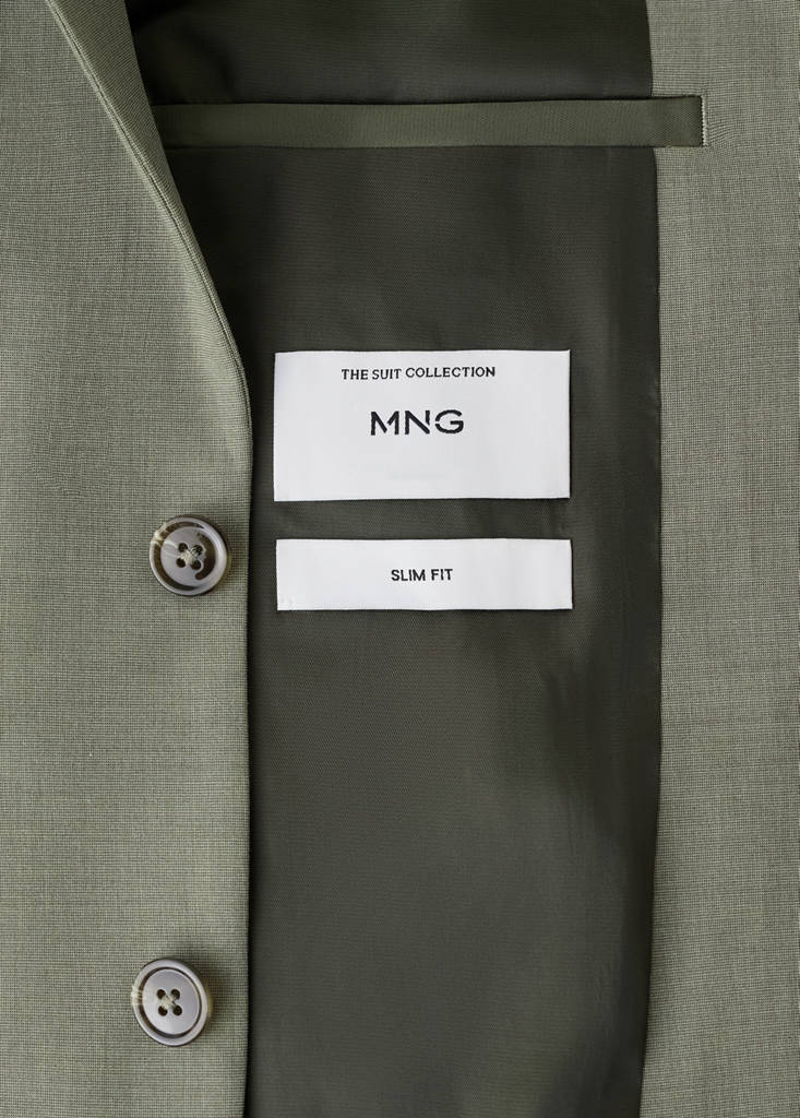 Milan slim-fit suit jacket — Green