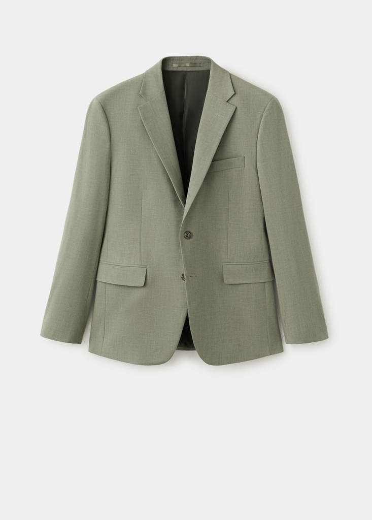 Milan slim-fit suit jacket — Green